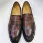 Mocasín Penny de piel de becerro de la colección C - Marrón