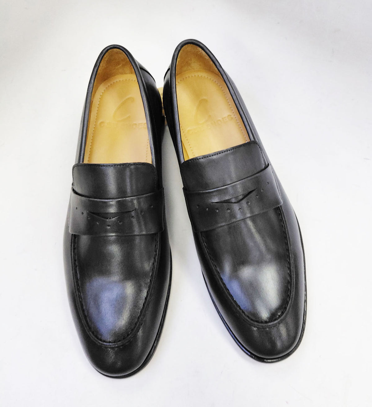 Mocasín Penny de Piel de Becerro Colección C - Gris