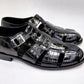 Sandalia de cocodrilo C Collection - Negro