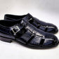 C Collection Crocodile Sandal - Blue