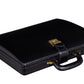 Leather Executive Men's Leather Attache Briefcase - Black