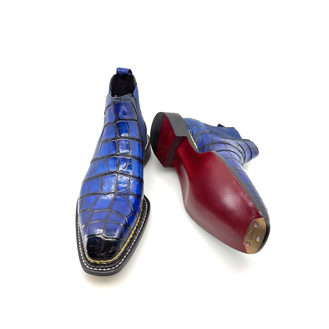 Maurice New York Custom Made Alligator Boot - Blue