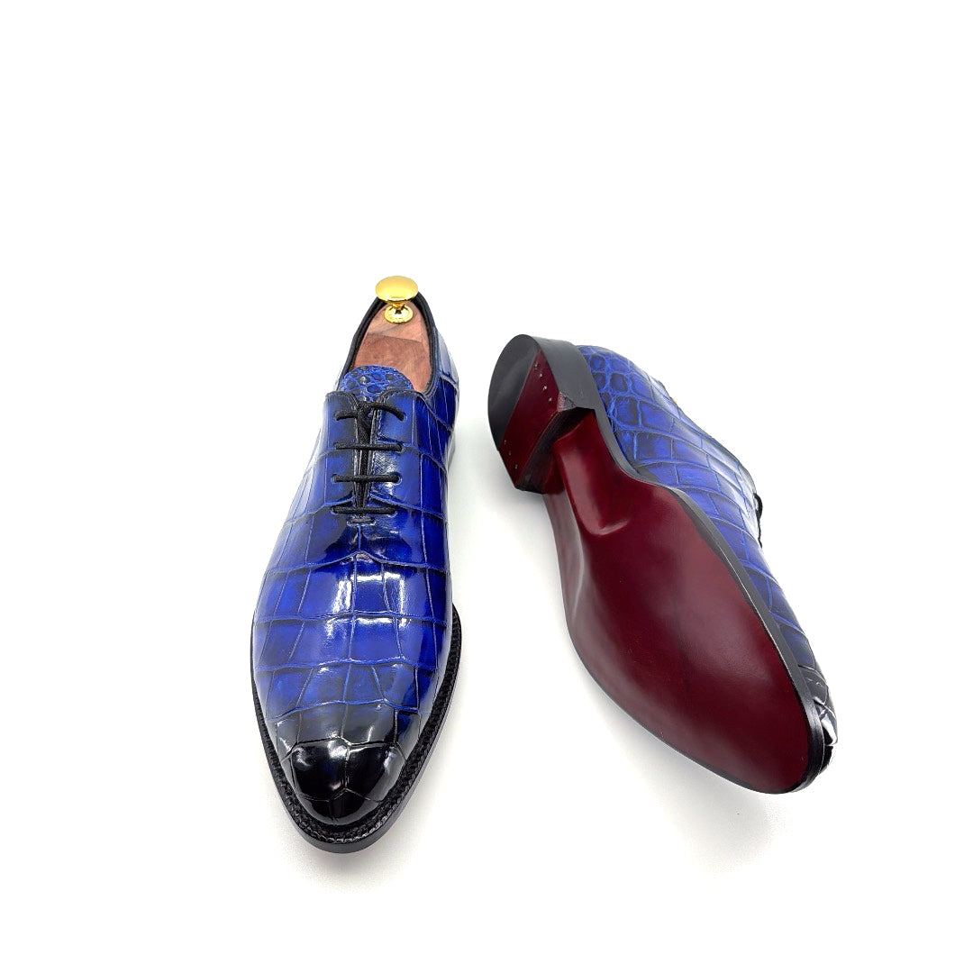 Maurice Georgia Alligator Oxford - Cobalto/Azul