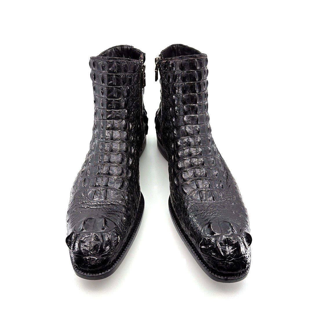 Maurice El Paso Hornback Custom Made Alligator Boot Black