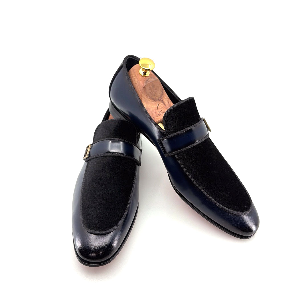 C Collection Leather Loafer - Navy