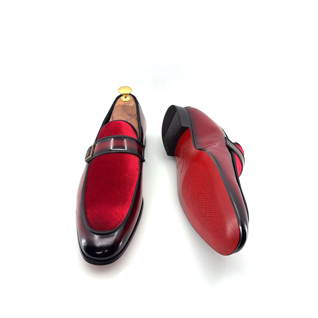 C Collection Leather Loafer - Red