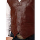 Roper Lamb Nappa Vest (Dark Brown) - Men's Vest