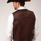Roper Cow Nappa (Brown) - Men's Leather Vest