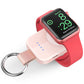 i.VALUX Portable Wireless Charger for Apple Watch Series 10/9/8/UItra/7/6/5/4/3/2/SE/Nike Compact Magnetic iWatch Charger 1000mAh Power Bank Keychain Style Gift Your Mother Girl Birthday-Pink