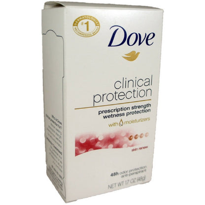 Dove Clinical Protection Antitranspirante y Desodorante Skin Renew 48 g (Paquete de 4)