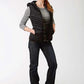 Roper Hooded Chevron Quilted Down Vest (Black) - Women's Vest