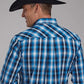 Roper 2173 Aztec Dobby (Blue) - Men's Western Shirt