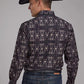 Roper 2171 Pop Color Aztec Print (Grey) - Men's Western Shirt