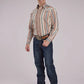Roper 2469 Southwest Stripe (Tan) - Men's Western Shirt