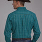 Roper 2170 Micro Aztec Print (Blue) - Men's Western Shirt