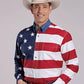 Roper Pieced Stars & Stripes (Multi) - Men's Western Shirt