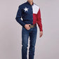 Roper Pieced Texas Flag (Multi) - Men's Western Shirt