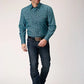 Roper 1845 Lattice Medallion (Blue) - Men's Western Shirt