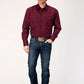 Roper Black Canyon Four Leaf Foulard (Red) - Men's Western Shirt