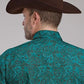 Roper 2238 Mallard Paisley (Teal) - Men's Western Shirt