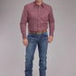 Roper 2386 Stretch Medallion Paisley (Red) - Men's Western Shirt