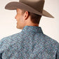 Roper 1563 Peacock Paisley (Blue) - Men's Western Shirt