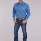 Roper 2497 Ribbon Medallion (Blue) - Men's Western Shirt