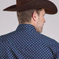 Roper 2584 Pinwheel Foulard (Blue) - Men's Western Shirt