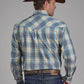 Roper 2159 Dungaree Plaid (Blue) - Men's Western Shirt