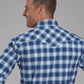 Roper 2164 Stretch Plaid (Blue) - Men's Western Shirt