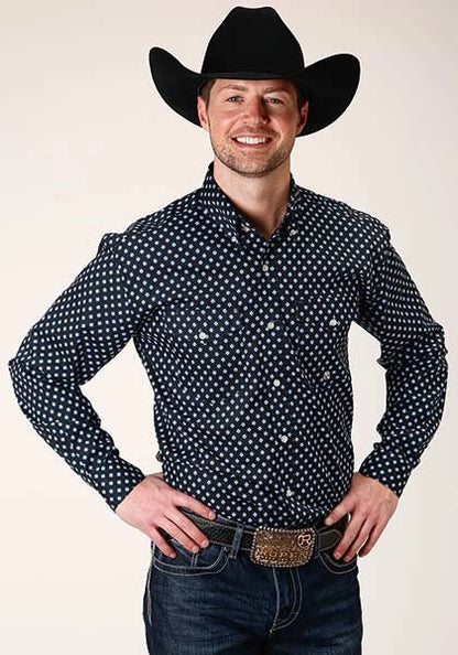 Roper 1381 New Star Foulard (Black) - Men's Western Shirt