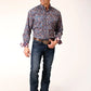 Roper 1558 Independence Foulard (Blue) - Men's Western Shirt