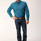 Roper 1663 Gothic Medallion (Blue) - Men's Western Shirt