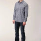 Roper 1380 Crystal Medallion (Blue) - Men's Western Shirt