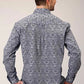 Roper 1380 Crystal Medallion (Blue) - Men's Western Shirt