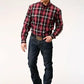 Roper 1228 Saddle Plaid (Red) - Men's Western Shirt