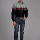 Roper 2118 Ombre Aztec (Black) - Men's Western Shirt