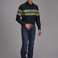 Roper 2120 Aztec Border (Navy) - Men's Western Shirt