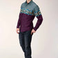 Roper 1412 Tile Aztec Border (Wine) - Men's Western Shirt