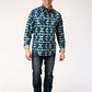 Roper 1814 Aztec Allover Print (Navy) - Men's Western Shirt