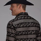 Roper 2117 Rodeo Stripe (Black) - Men's Western Shirt