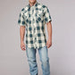 Roper 2006 Tile Plaid (White) - Men's Short Sleeve Shirt