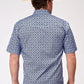 Roper 1932 Blue Skies Tie Print (Blue) - Men's Short Sleeve Shirt