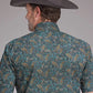 Roper 2382 Dusk Paisley (Blue) - Men's Short Sleeve Shirt