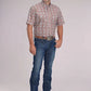 Roper 2499 Clay Paisley (Orange) - Men's Short Sleeve Shirt