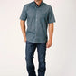 Roper 1451 Cottage Foulard (Blue) - Men's Short Sleeve Shirt