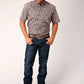 Roper 1453 Spring Paisley (Orange) - Men's Short Sleeve Shirt