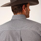 Roper 1460 Stretch Diamond Star (Grey) - Men's Short Sleeve Shirt
