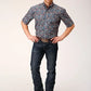 Roper 1558 Independence Foulard (Blue) - Men's Short Sleeve Shirt