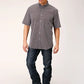 Roper 1559 Classic Geo (Blue) - Men's Short Sleeve Shirt